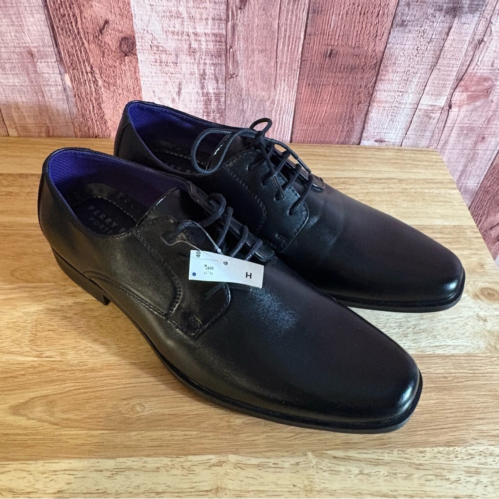 Perry Ellis Black‎ Dress Shoes Size 8